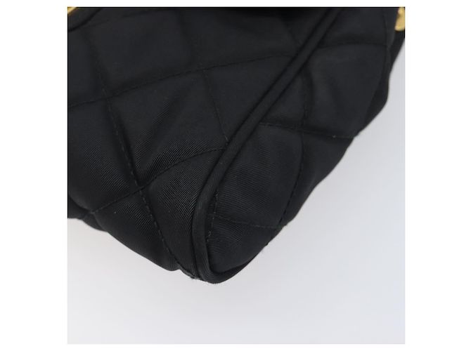 PRADA Schultertasche mit Kette Nylon Black Gold - Ansicht 15