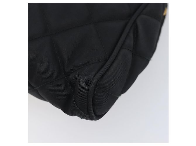 PRADA Schultertasche mit Kette Nylon Black Gold - Ansicht 17
