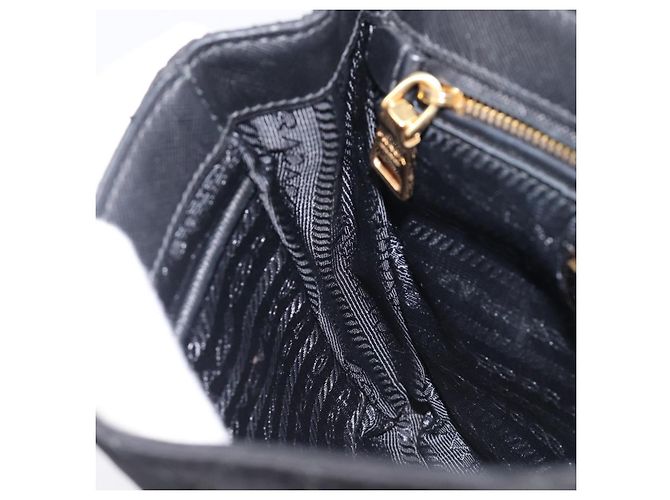 PRADA Schultertasche mit Kette Nylon Black Gold - Ansicht 22