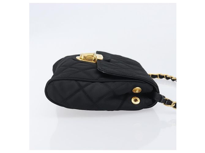 PRADA Schultertasche mit Kette Nylon Black Gold - Ansicht 3