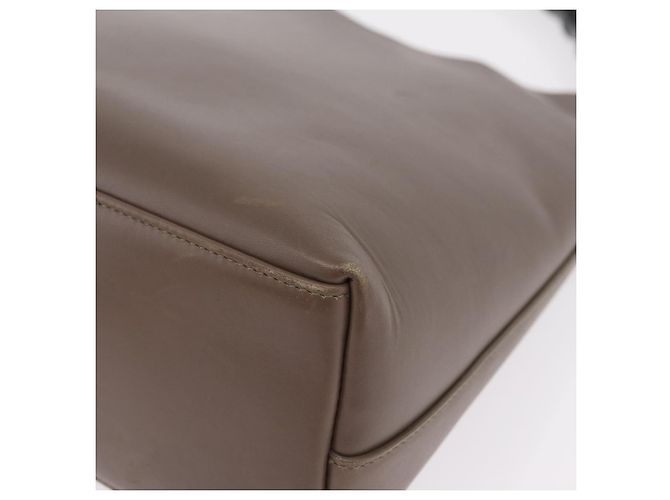 GUCCI Bamboo Hand Bag Leather Gray Gold Tone 001 2058 - vista 18