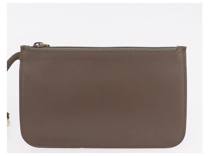 GUCCI Bamboo Hand Bag Leather Gray Gold Tone 001 2058 - vista 21
