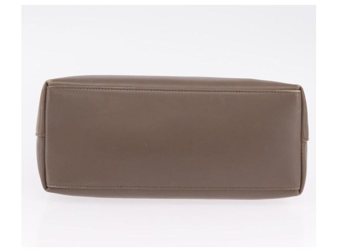 GUCCI Bamboo Hand Bag Leather Gray Gold Tone 001 2058 - vista 5
