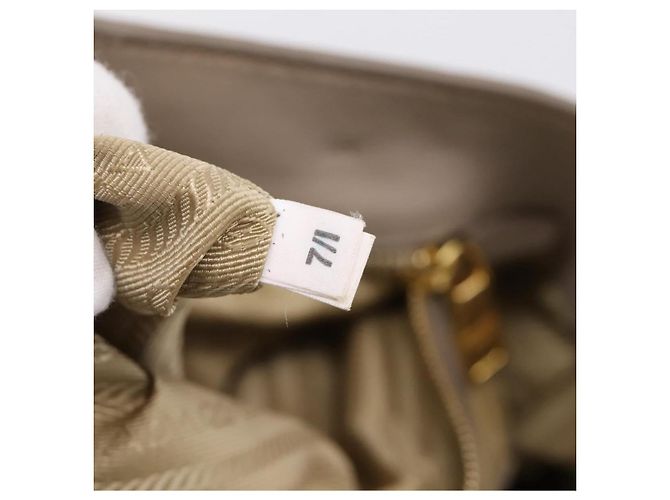 PRADA Tote Bag Leather 2way Gray Gold - vista 11
