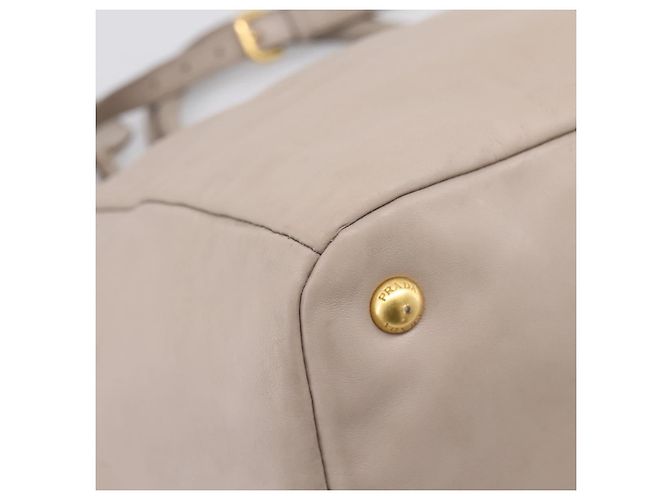 PRADA Tote Bag Leather 2way Gray Gold - vista 21