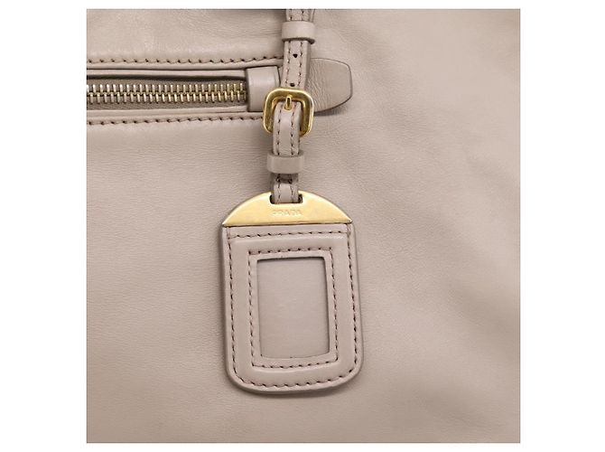 PRADA Tote Bag Leather 2way Gray Gold - vista 22