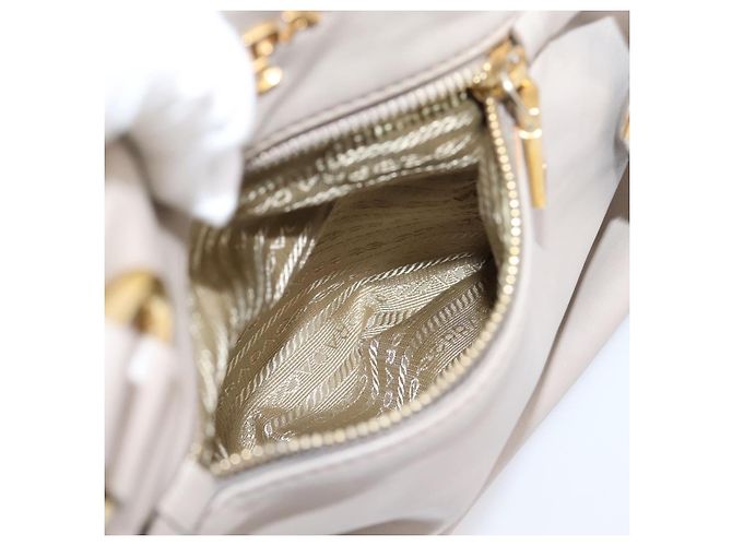 PRADA Tote Bag Leather 2way Gray Gold - vista 32