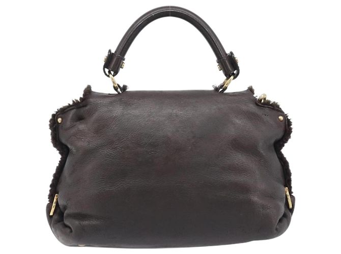 Salvatore Ferragamo Hand Bag Leather 2way Brown Gold - vista 2