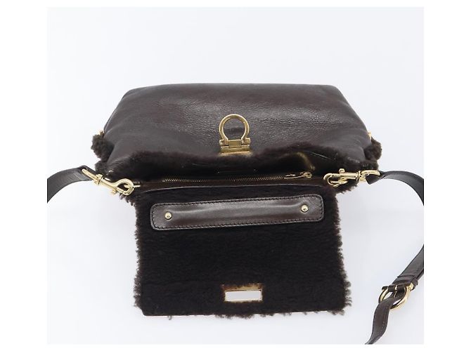 Salvatore Ferragamo Hand Bag Leather 2way Brown Gold - vista 25