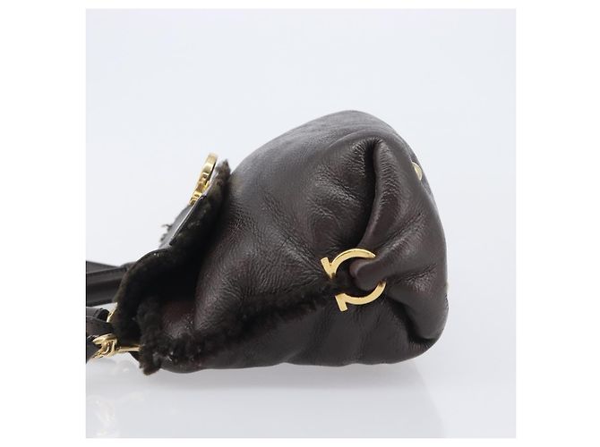 Salvatore Ferragamo Hand Bag Leather 2way Brown Gold - vista 5