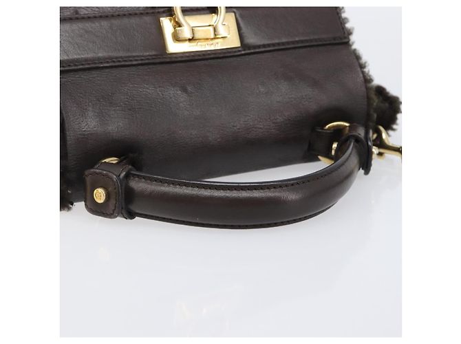 Salvatore Ferragamo Hand Bag Leather 2way Brown Gold - vista 8