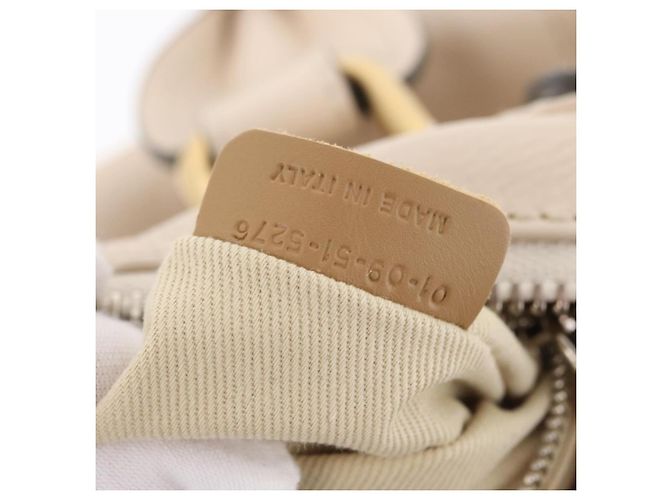 Chloé Chloe Paddington Hand Bag Leather Ivory Gold Tone - vista 11