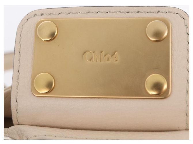 Chloé Chloe Paddington Hand Bag Leather Ivory Gold Tone - vista 21