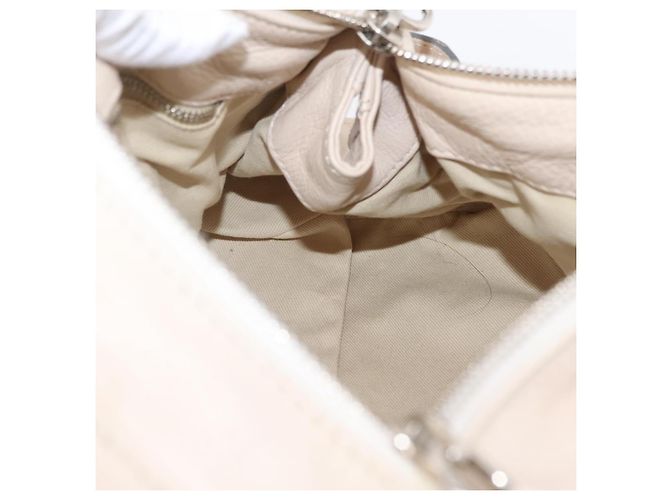 Chloé Chloe Paddington Hand Bag Leather Ivory Gold Tone - vista 23