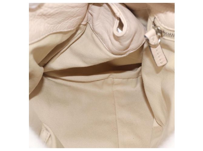 Chloé Chloe Paddington Hand Bag Leather Ivory Gold Tone - vista 24