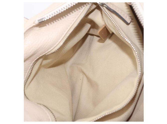 Chloé Chloe Paddington Hand Bag Leather Ivory Gold Tone - vista 26