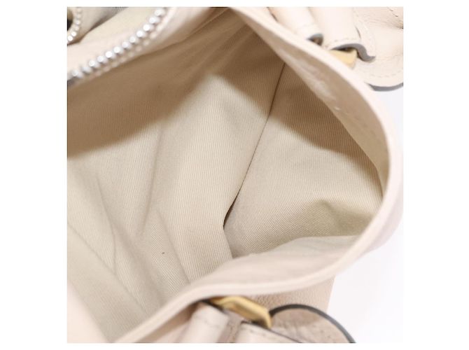 Chloé Chloe Paddington Hand Bag Leather Ivory Gold Tone - vista 27