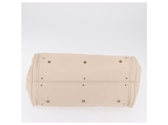 Chloé Chloe Paddington Hand Bag Leather Ivory Gold Tone - vista 5