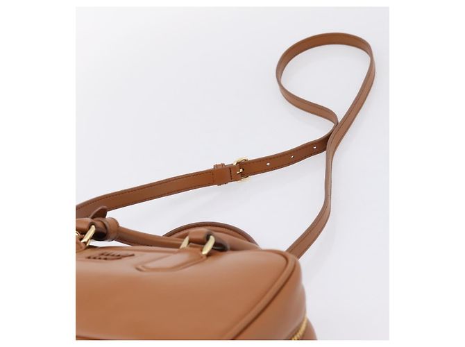 Miu Miu Arkady Hand Bag Leather 2way Brown Gold - vista 15
