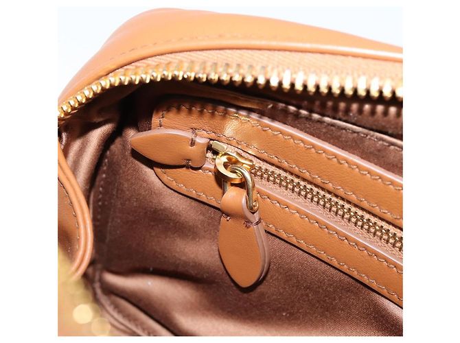Miu Miu Arkady Hand Bag Leather 2way Brown Gold - vista 23