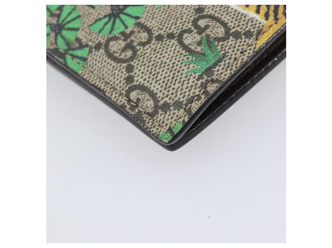 GUCCI GG Supreme Bengal Compact Wallet PVC Beige - vista 16