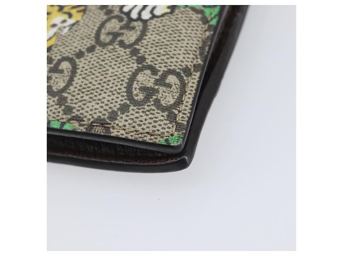 GUCCI GG Supreme Bengal Compact Wallet PVC Beige - vista 7