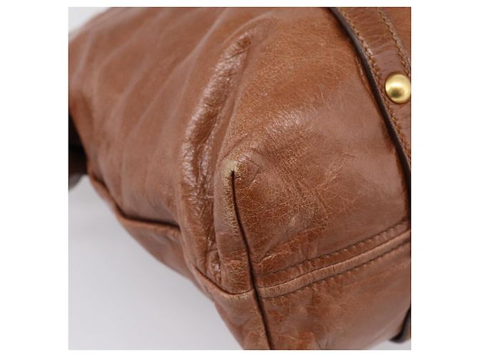 Miu Miu Matelasse Hand Bag Vitellolux 2way Brown Gold - vista 18