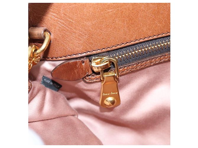Miu Miu Matelasse Hand Bag Vitellolux 2way Brown Gold - vista 24