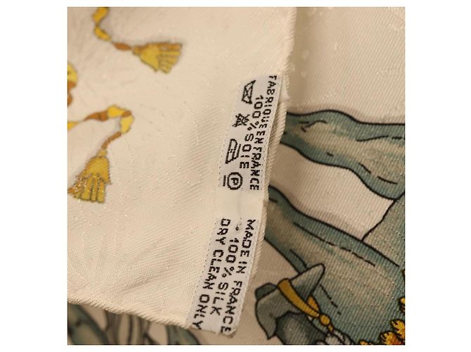 Hermès HERMES Carre 90 Scarf  LES FETES DU ROI SOLEIL  Silk White - vista 14