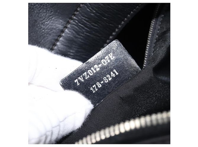 FENDI Monster Backpack Leather Nylon Black Silver - vista 11