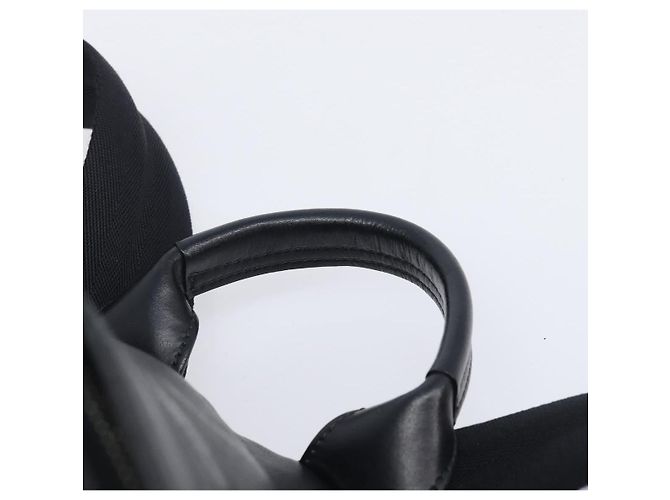 FENDI Monster Backpack Leather Nylon Black Silver - vista 14