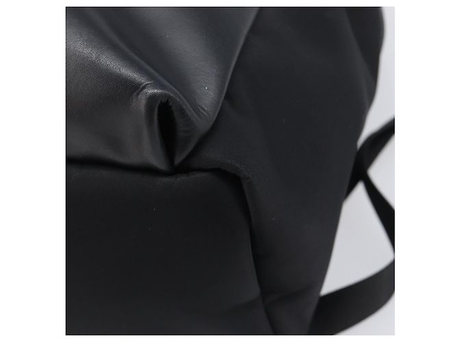 FENDI Monster Backpack Leather Nylon Black Silver - vista 17
