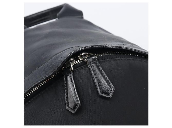 FENDI Monster Backpack Leather Nylon Black Silver - vista 23