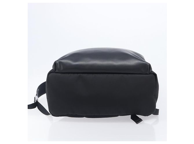 FENDI Monster Backpack Leather Nylon Black Silver - vista 5