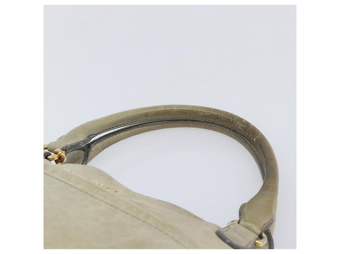 Miu Miu Hand Bag Leather 2way Beige Gold - vista 14