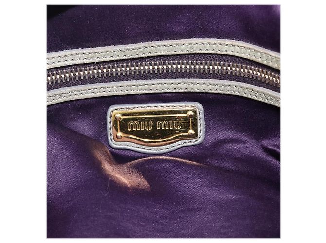 Miu Miu Hand Bag Leather 2way Beige Gold - vista 26