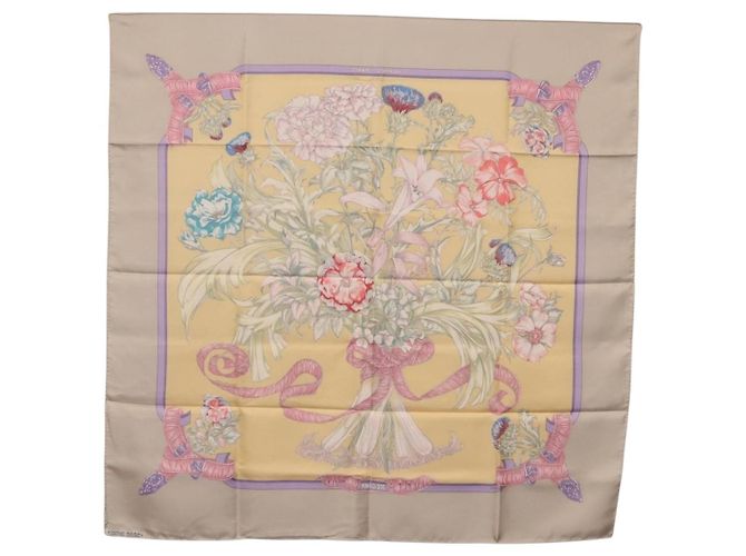 Hermès HERMES Carre 90 Scarf  LES TAMBOURS  Silk Yellow - vista 14