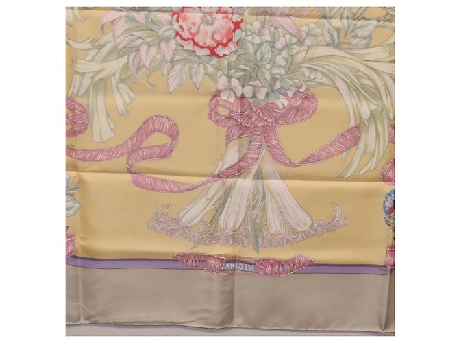 Hermès HERMES Carre 90 Scarf  LES TAMBOURS  Silk Yellow - vista 22