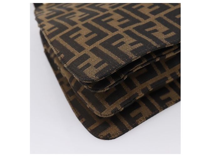 FENDI Zucca Canvas Hand Bag Black Gold Tone - vista 16