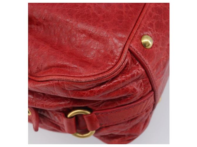 Miu Miu Handtasche Leder 2way Rot Gold - Ansicht 18