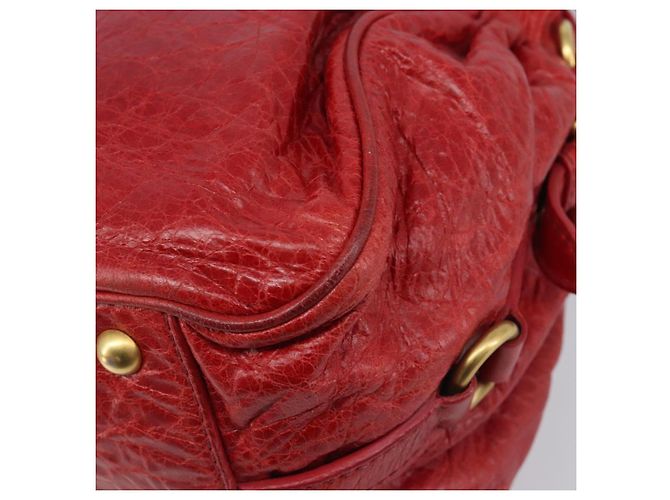 Miu Miu Handtasche Leder 2way Rot Gold - Ansicht 19