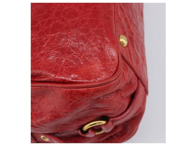 Miu Miu Handtasche Leder 2way Rot Gold - Ansicht 20