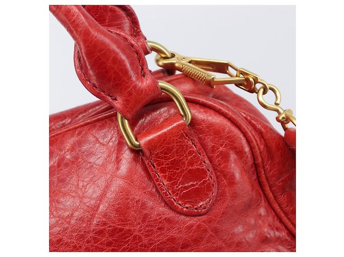 Miu Miu Handtasche Leder 2way Rot Gold - Ansicht 21