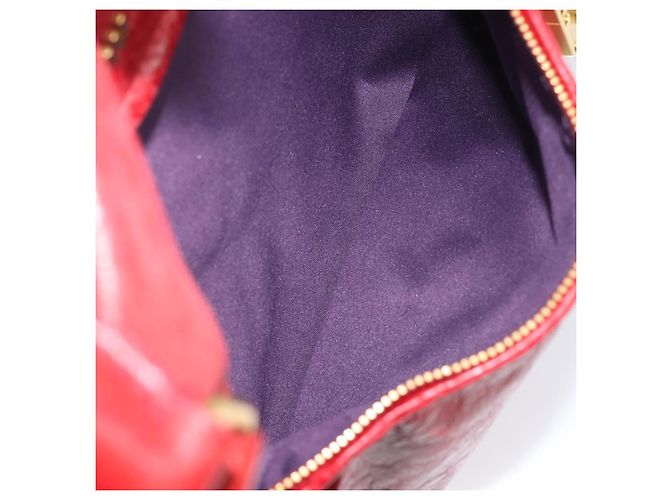Miu Miu Handtasche Leder 2way Rot Gold - Ansicht 30