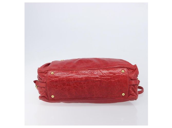 Miu Miu Handtasche Leder 2way Rot Gold - Ansicht 5