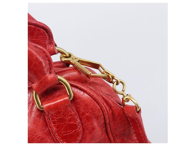 Miu Miu Handtasche Leder 2way Rot Gold - Ansicht 9