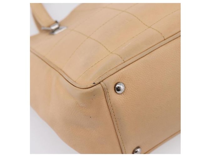 CHANEL Tote Bag Caviar Skin Beige Silver CC - vista 16