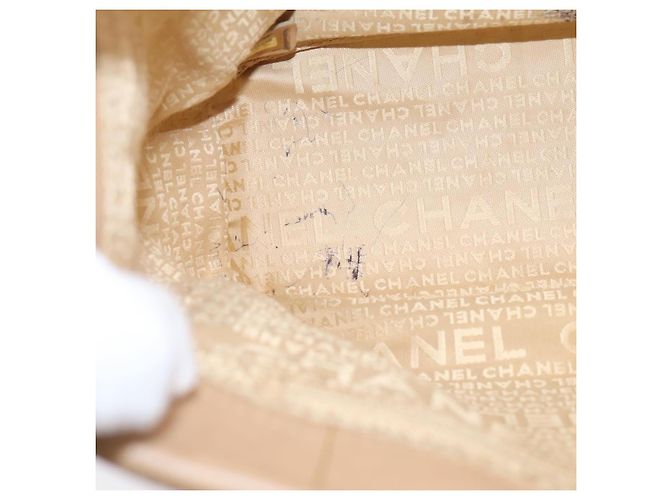 CHANEL Tote Bag Caviar Skin Beige Silver CC - vista 20
