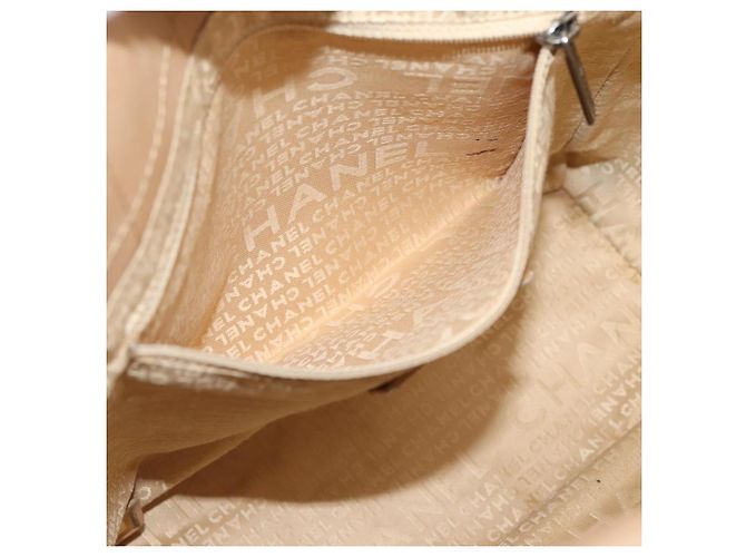CHANEL Tote Bag Caviar Skin Beige Silver CC - vista 24