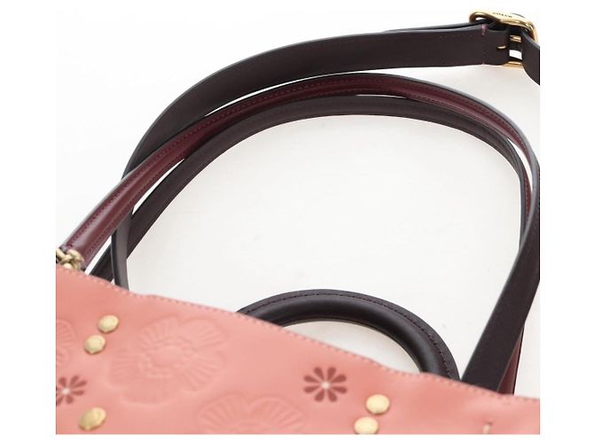 Coach Rogue 25 Hand Bag Leather 2way Pink Gold - vista 15